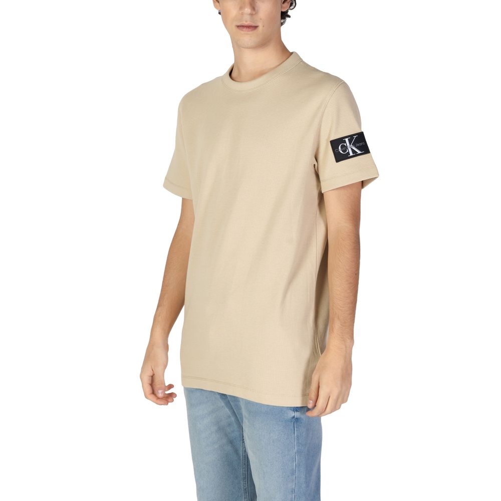 Calvin Klein Jeans Beige Cotton T-Shirt