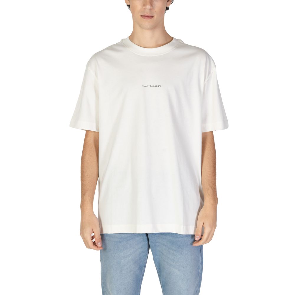 Calvin Klein Jeans Beige Cotton T-Shirt - IT48 | L