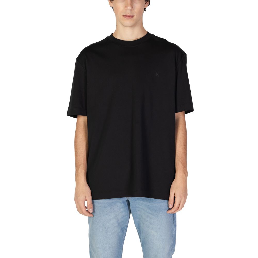 Calvin Klein Jeans Black Cotton Rigenerato T-Shirt - IT46 | M