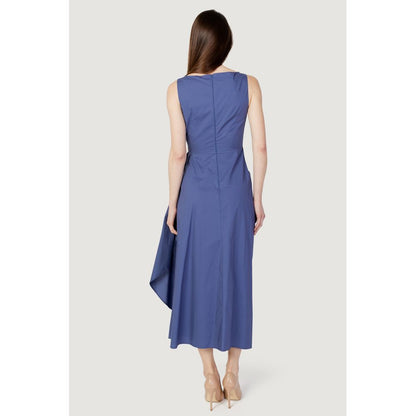 Sandro Ferrone Blue Cotton Dress - IT40 | XS