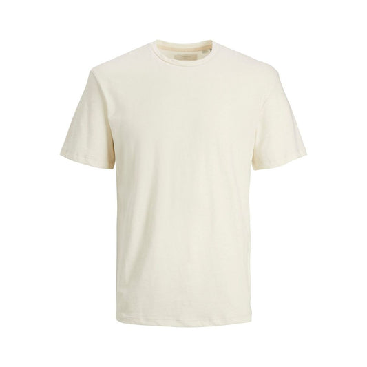 Jack Jones Cream Cotton T-Shirt - IT52 | XL