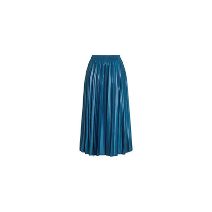 Vila Clothes Blue Recycled Polyester Skirt