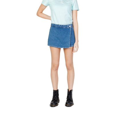 Calvin Klein Jeans Blue Cotton Short