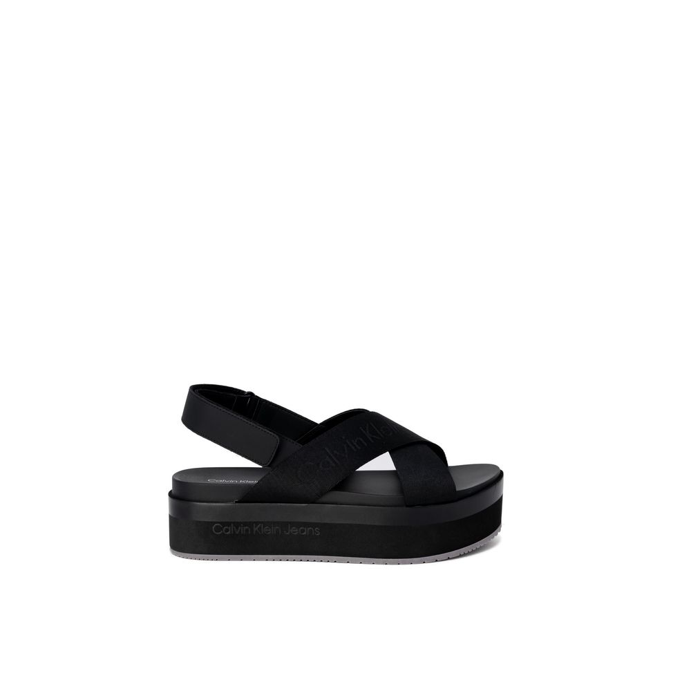 Calvin Klein Jeans Black Recycled Polyethylene Sandal - EU39/US9