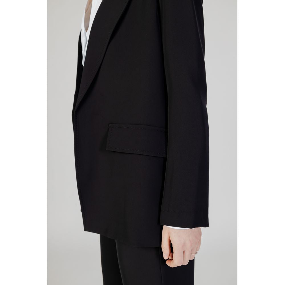 Sandro Ferrone Black Polyester Suits & Blazer