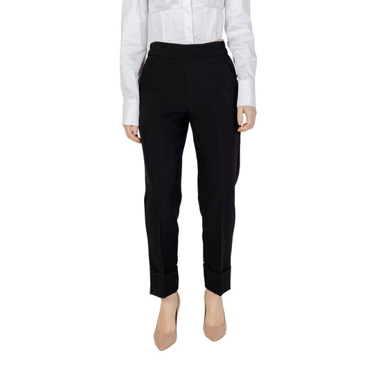 Sandro Ferrone Black Polyester Jeans & Pant - IT40 | XS