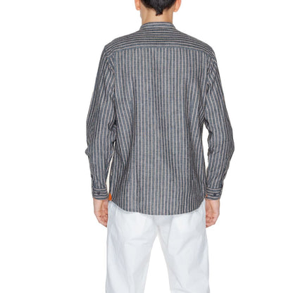 Gianni Lupo Gray Linen Shirt - IT44 | S