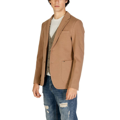 Gianni Lupo Beige Cotton Blazer - IT44 | S