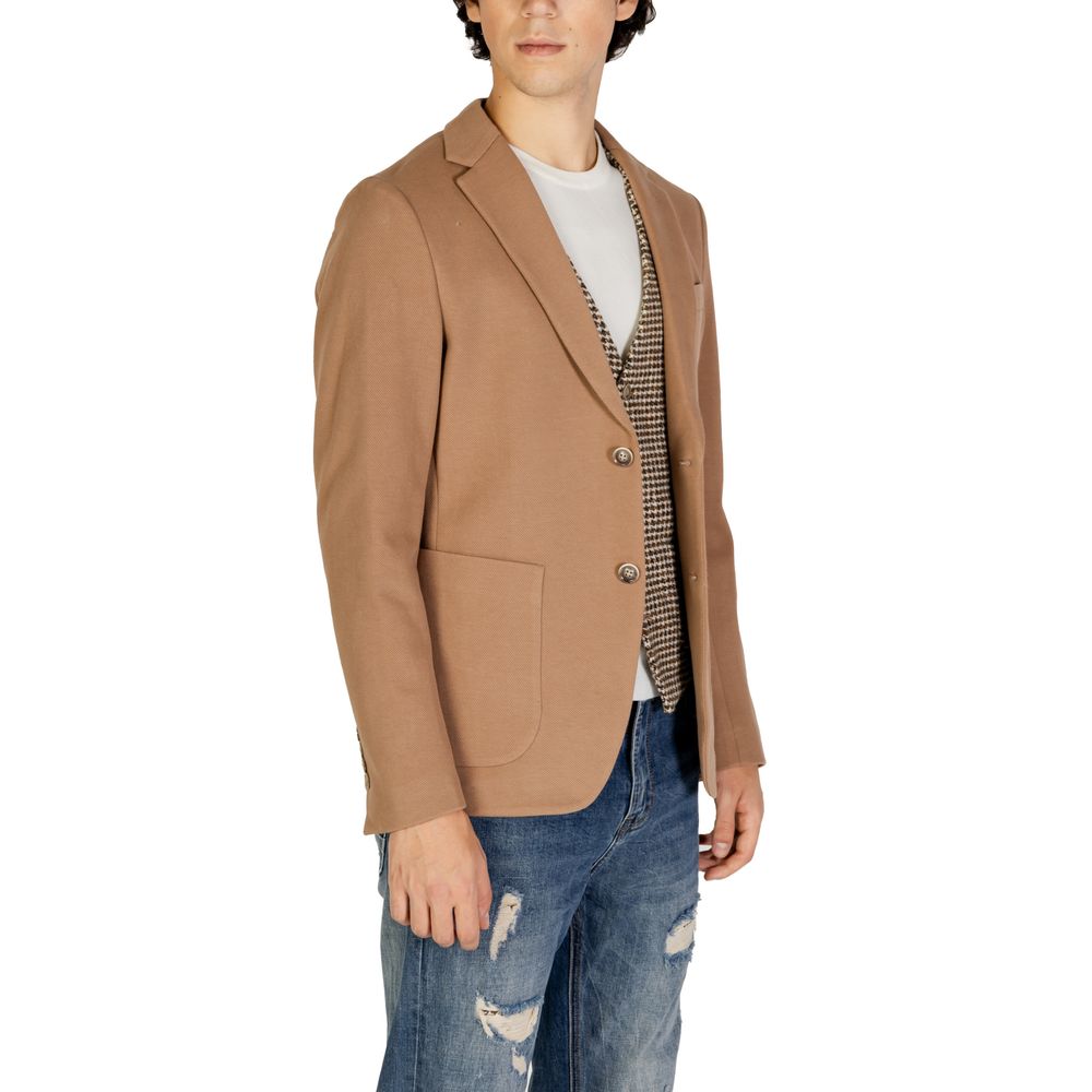 Gianni Lupo Beige Cotton Blazer - IT44 | S