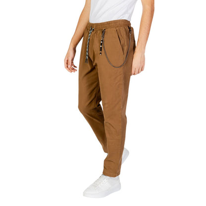 Gianni Lupo Brown Cotton Jeans & Pant - IT50 | L