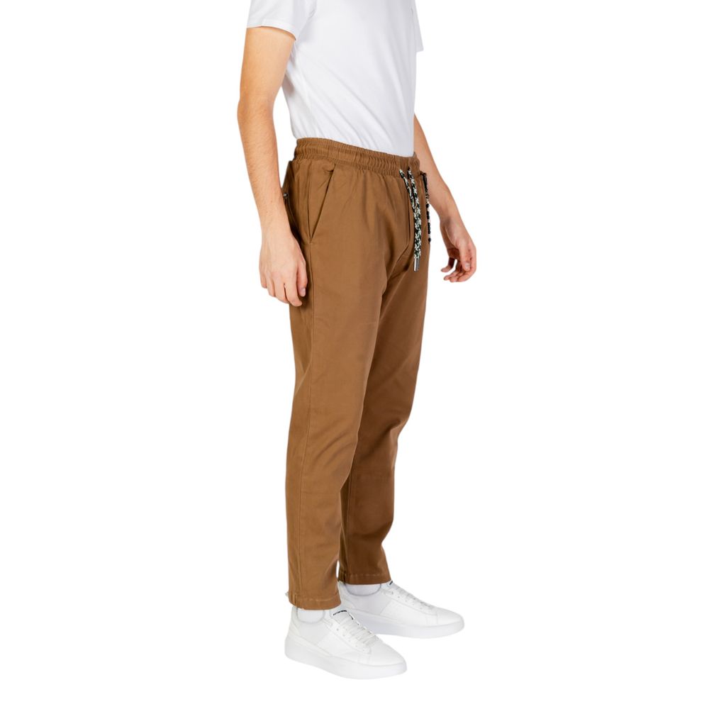 Gianni Lupo Brown Cotton Jeans & Pant - IT50 | L