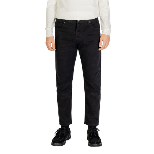 Gianni Lupo Black Cotton Jeans & Pant - IT54 | XXL