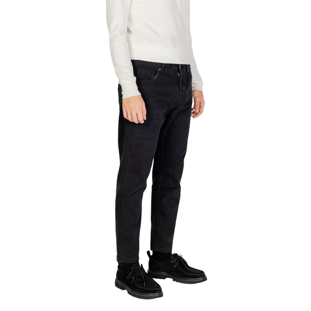 Gianni Lupo Black Cotton Jeans & Pant - IT54 | XXL