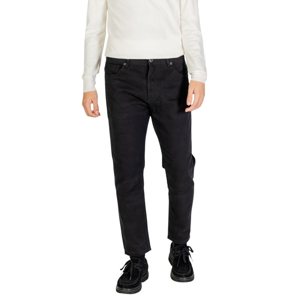 Gianni Lupo Black Cotton Jeans & Pant - IT54 | XXL