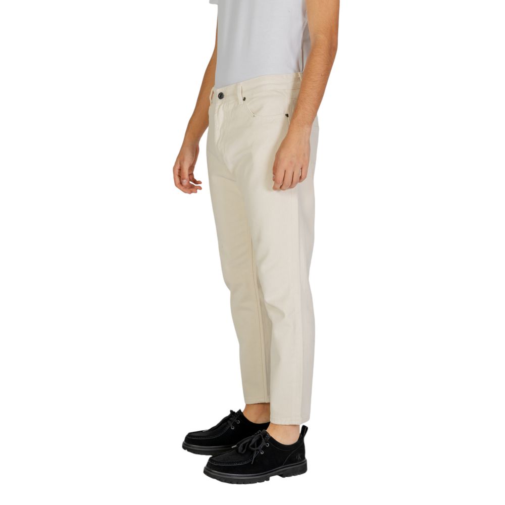 Gianni Lupo Cream Cotton Jeans & Pant - IT50 | L