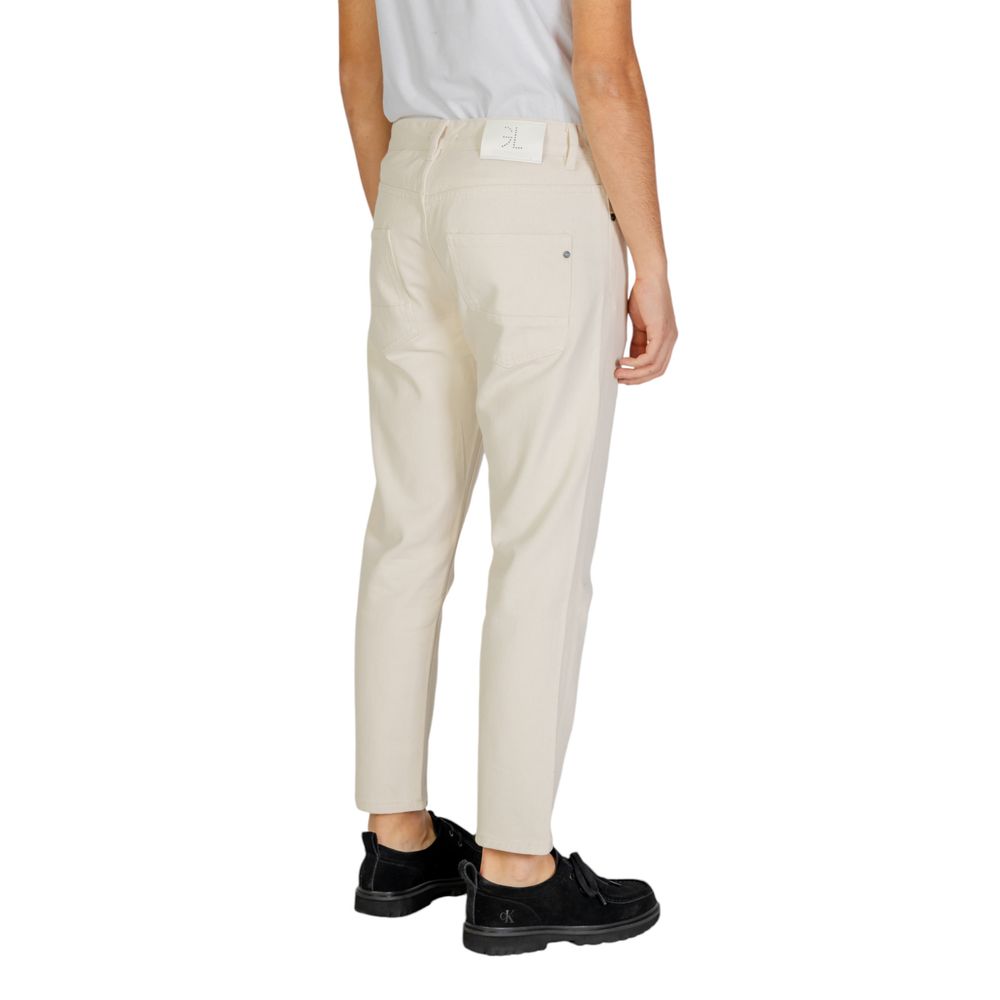 Gianni Lupo Cream Cotton Jeans & Pant - IT50 | L