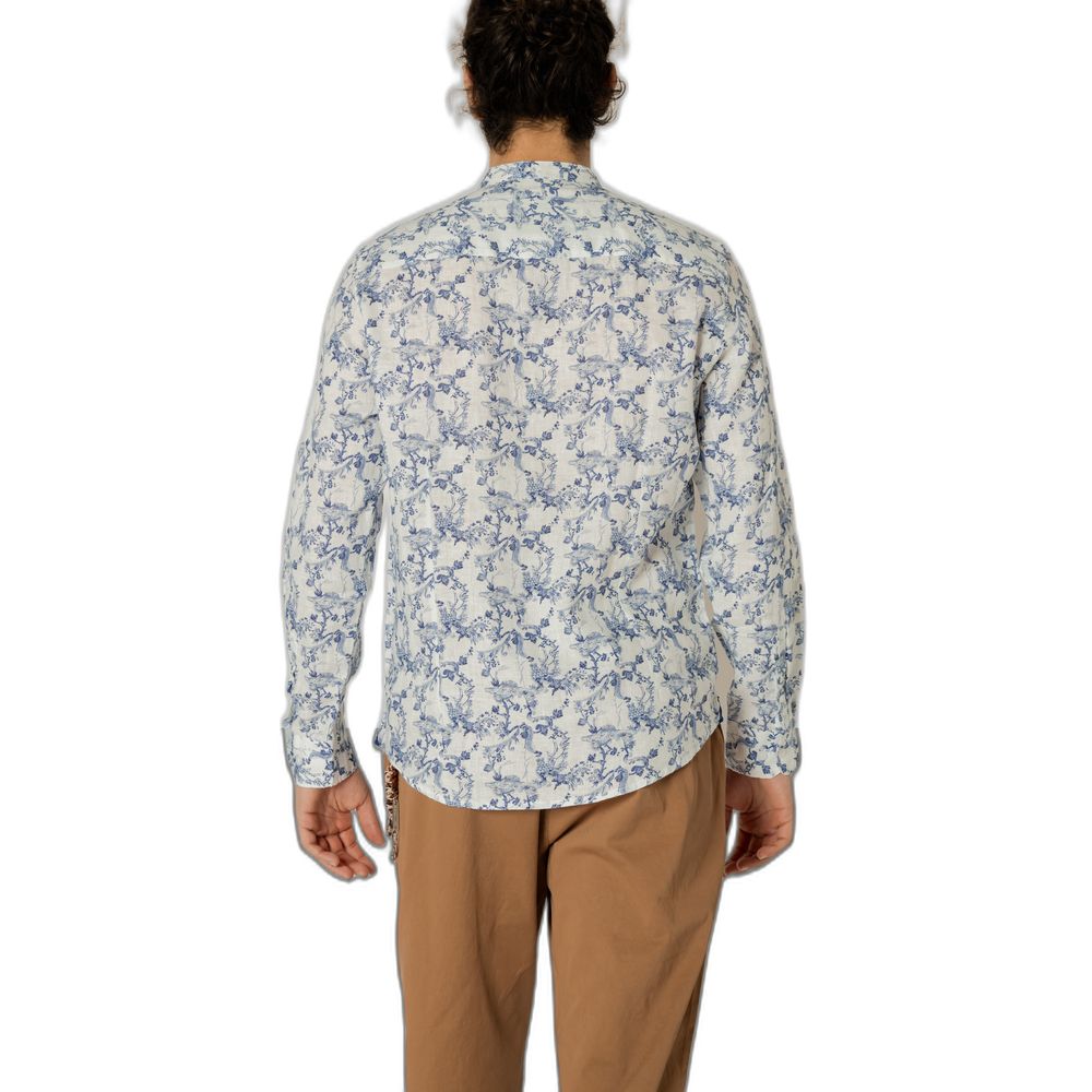 Gianni Lupo Blue Linen Shirt - IT46 | M