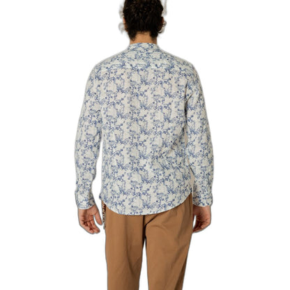 Gianni Lupo Blue Linen Shirt - IT46 | M