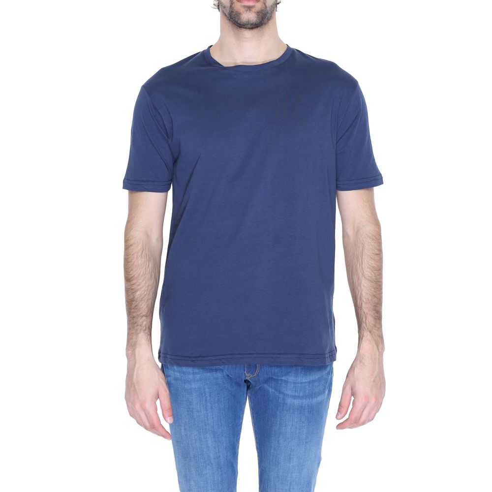 Gianni Lupo Blue Cotton T-Shirt - IT44 | S