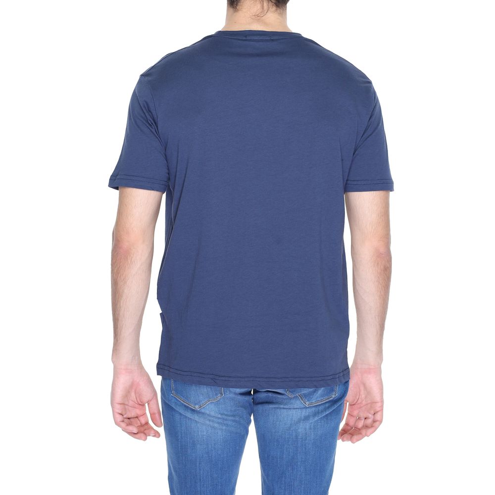 Gianni Lupo Blue Cotton T-Shirt - IT44 | S