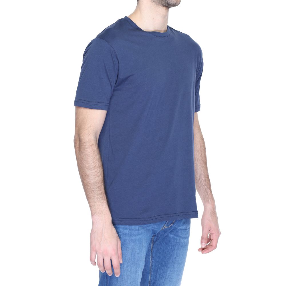 Gianni Lupo Blue Cotton T-Shirt - IT44 | S