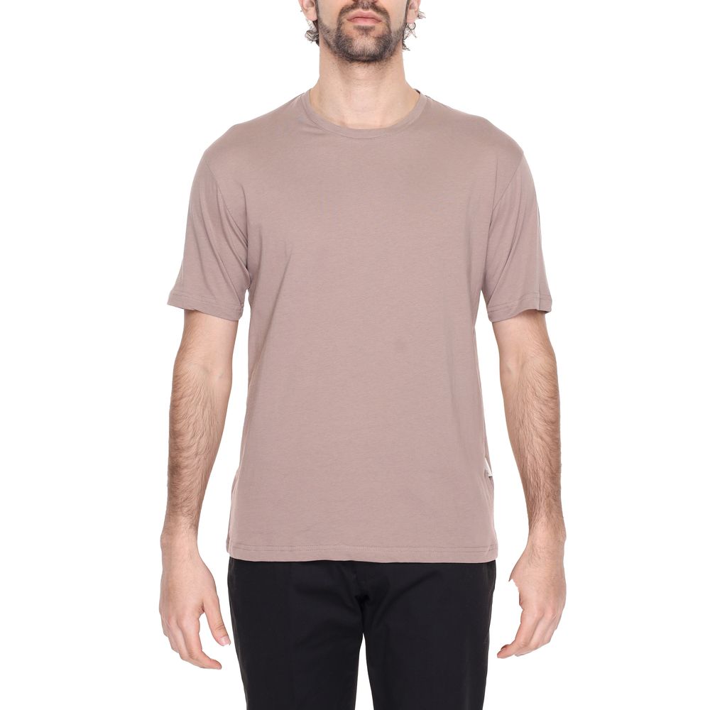 Gianni Lupo Gray Cotton T-Shirt - IT44 | S