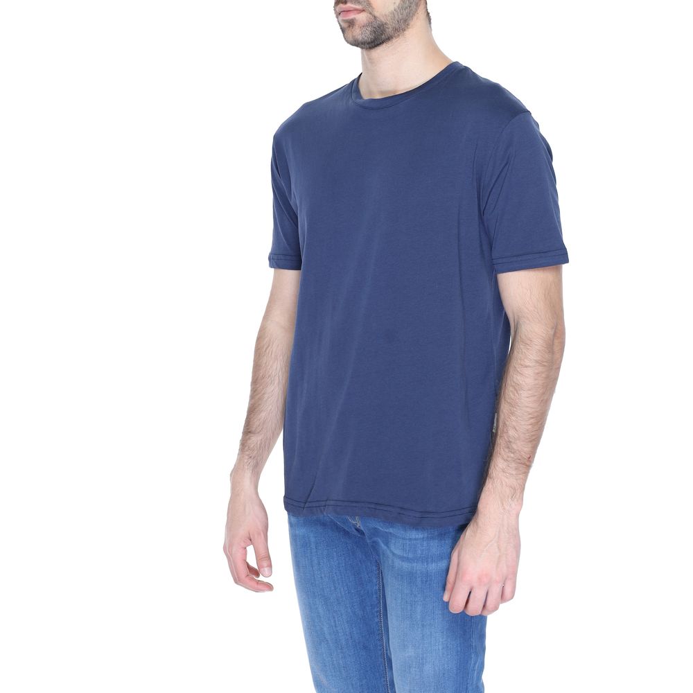 Gianni Lupo Blue Cotton T-Shirt - IT44 | S