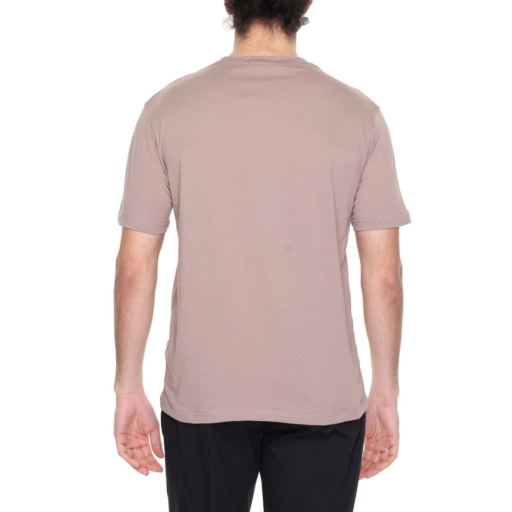 Gianni Lupo Gray Cotton T-Shirt - IT44 | S