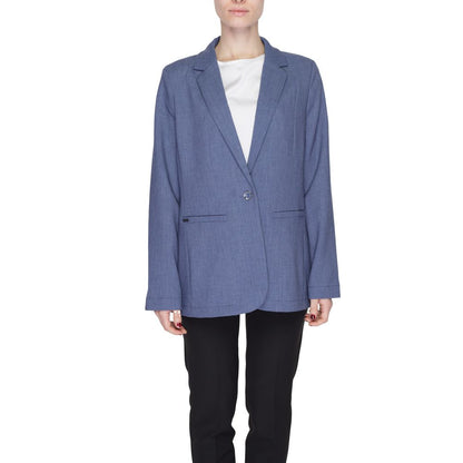 Street One Blue Polyester Suits & Blazer - 46