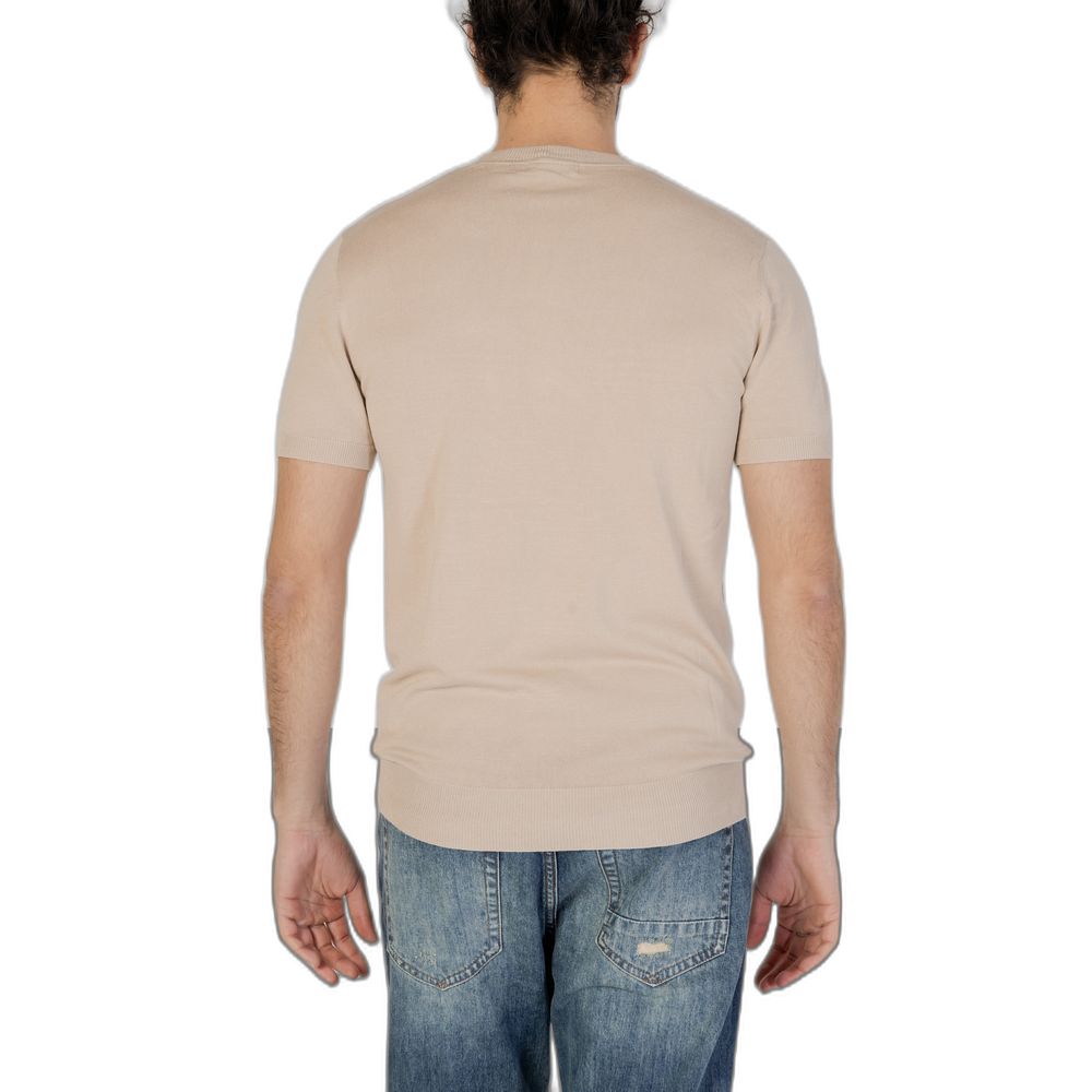 Gianni Lupo Beige Viscose T-Shirt - IT52 | XL