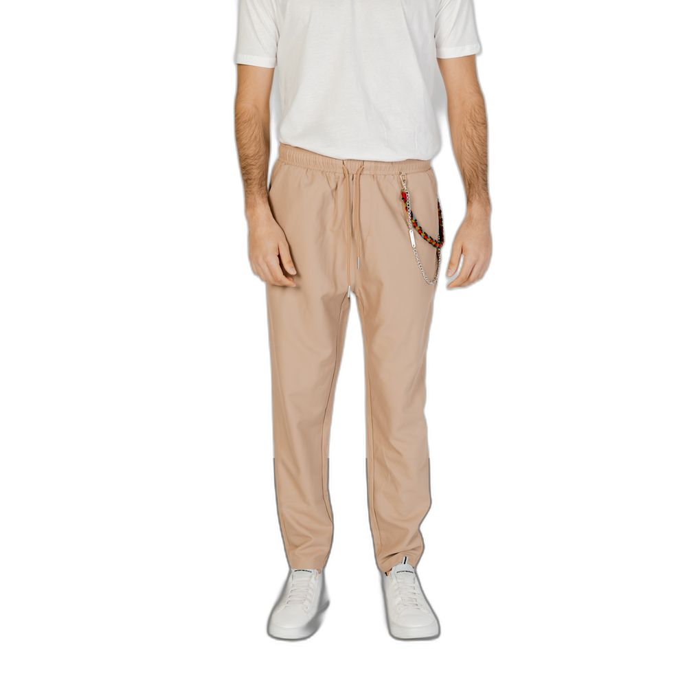 Gianni Lupo Beige Polyester Jeans & Pant - IT52 | XL