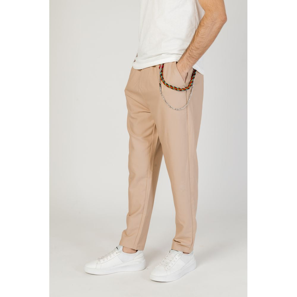 Gianni Lupo Beige Polyester Jeans & Pant - IT52 | XL