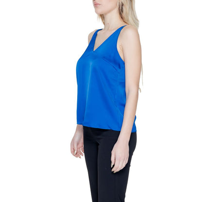 Vila Clothes Blue Polyester Tops & T-Shirt