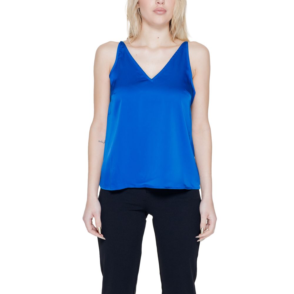 Vila Clothes Blue Polyester Tops & T-Shirt