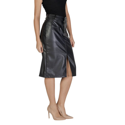 Vila Clothes Black Polyester Skirt - IT40|S