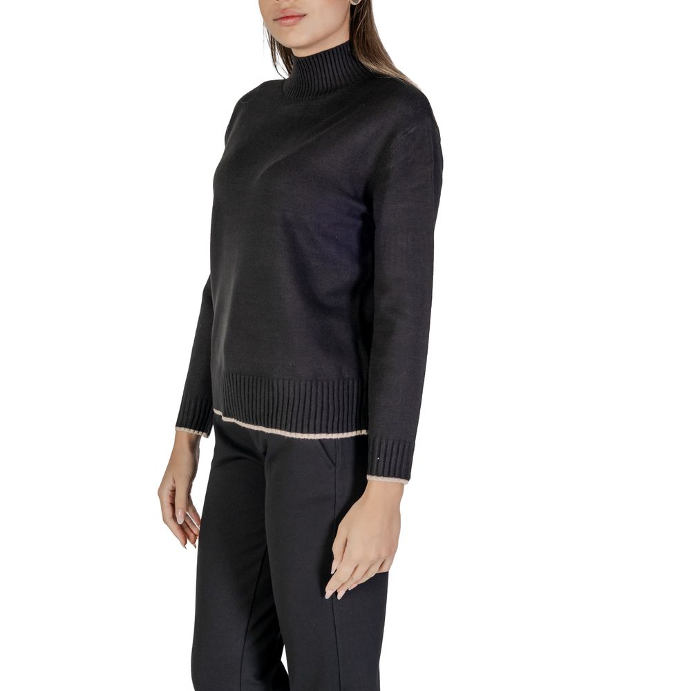 Street One Black Polyester Sweater - 46