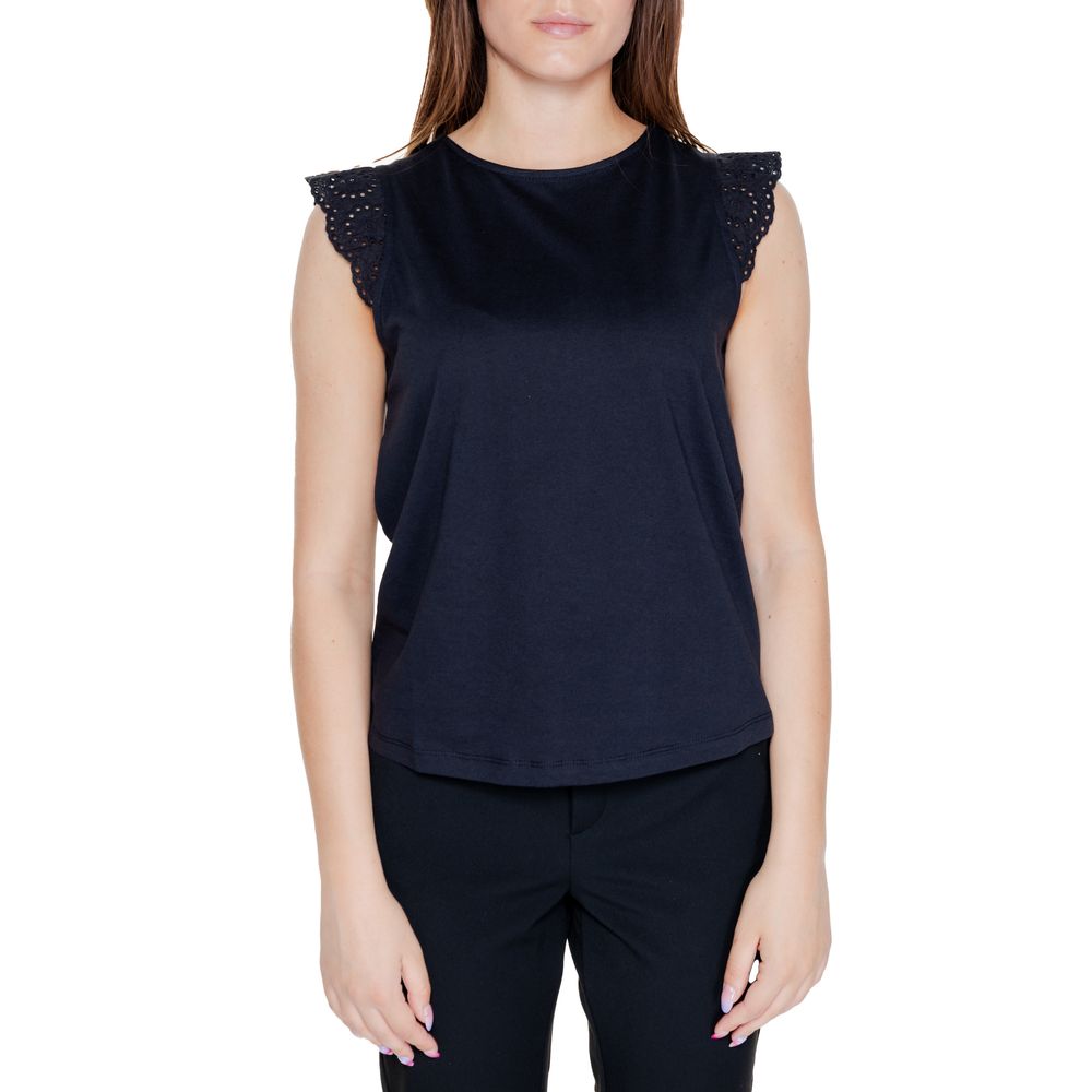 Vero Moda Black Recycled Cotton Tops & T-Shirt - XL