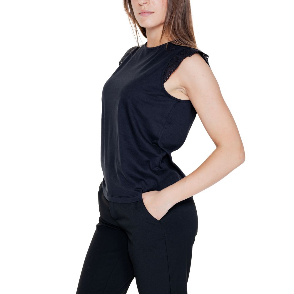 Vero Moda Black Recycled Cotton Tops & T-Shirt - XL