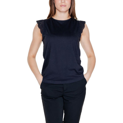 Vero Moda Black Recycled Cotton Tops & T-Shirt - XL