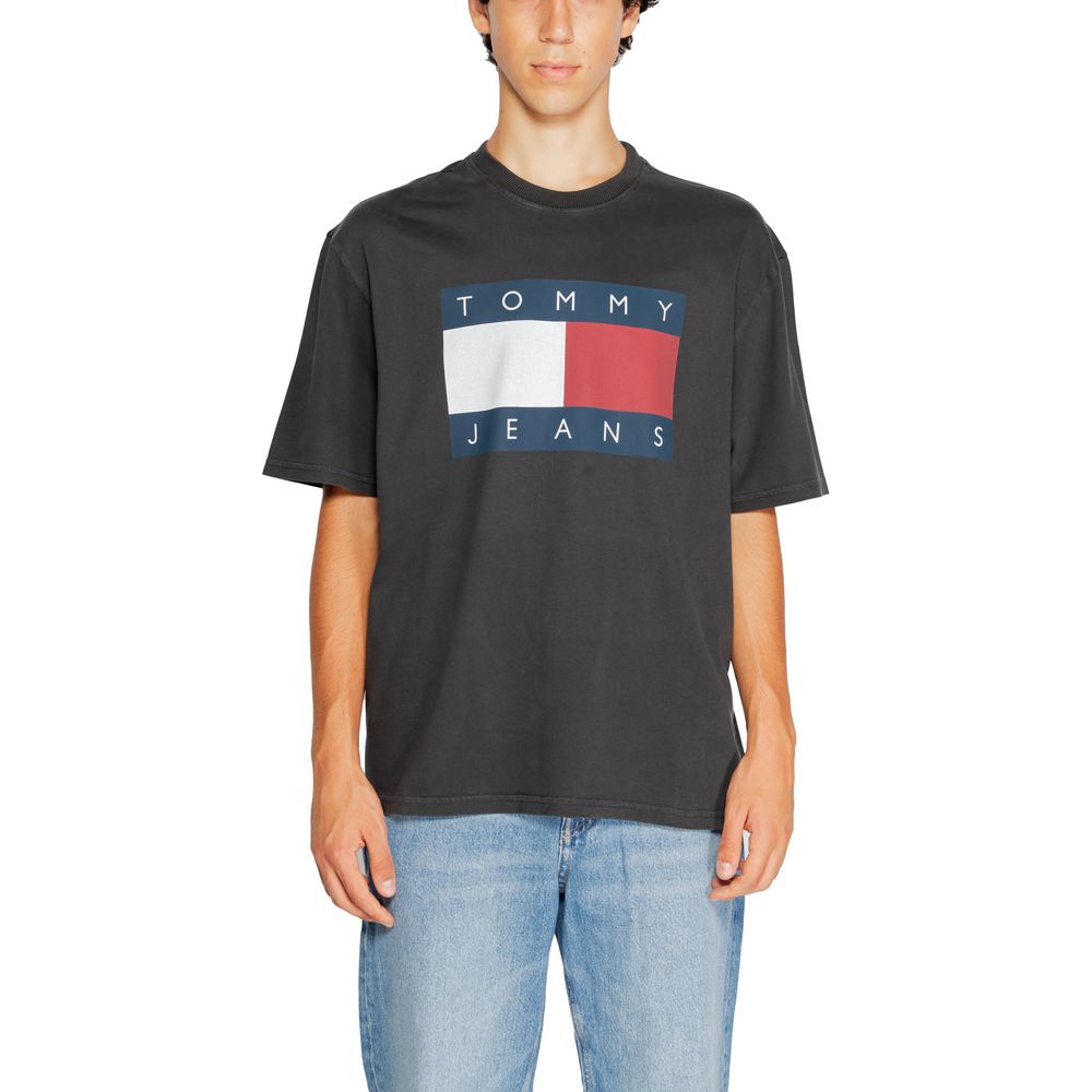 Tommy Hilfiger Jeans Black Cotton T-Shirt - IT46 | M