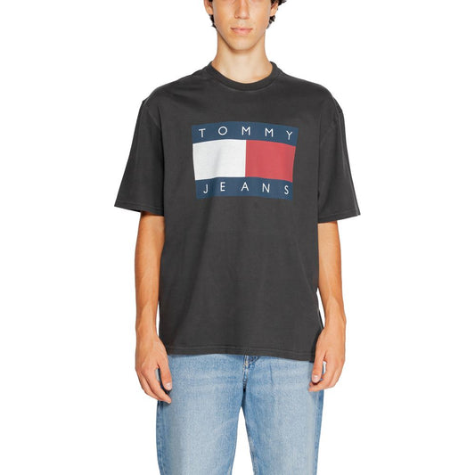 Tommy Hilfiger Jeans Black Cotton T-Shirt - IT46 | M