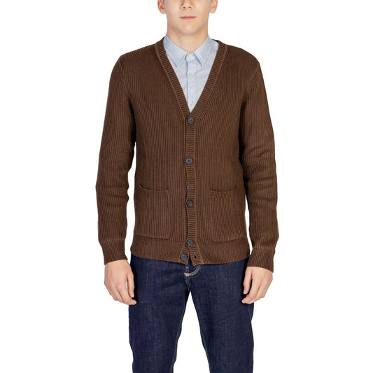 Antony Morato Brown Polyester Cardigan - IT48 | L