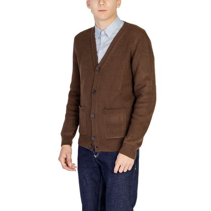 Antony Morato Brown Polyester Cardigan - IT48 | L