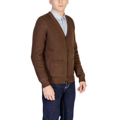 Antony Morato Brown Polyester Cardigan - IT48 | L