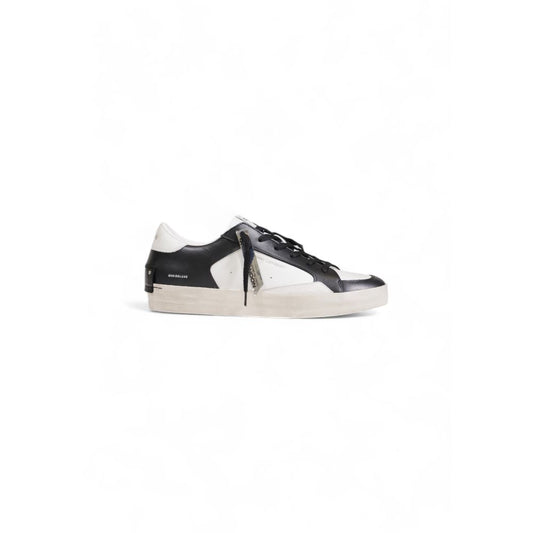 Crime London Black And White Leather Sneaker - EU45/US12