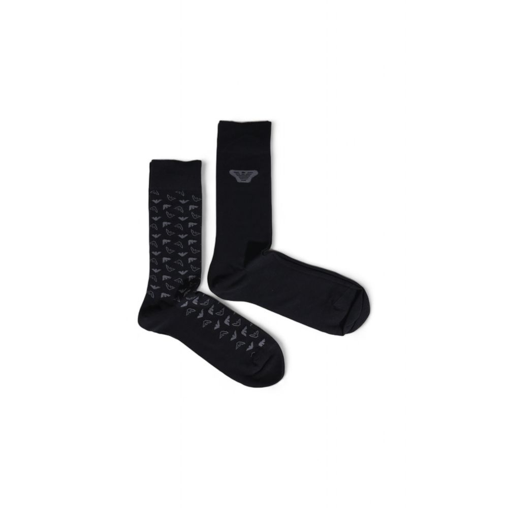 Emporio Armani Underwear Black Cotton Sock - One Size