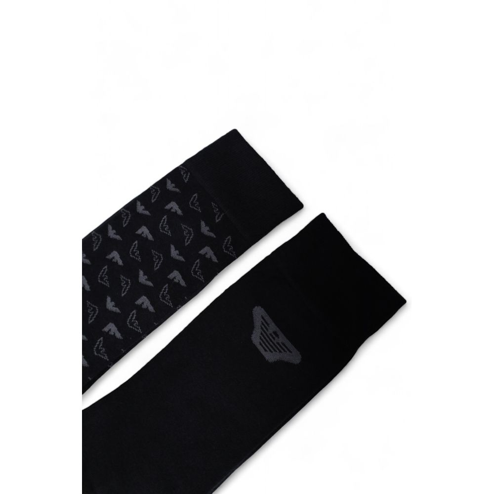 Emporio Armani Underwear Black Cotton Sock - One Size