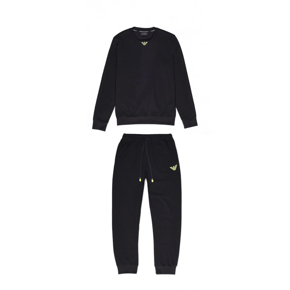 Emporio Armani Underwear Black Cotton Sweatsuit - IT54 | XXL