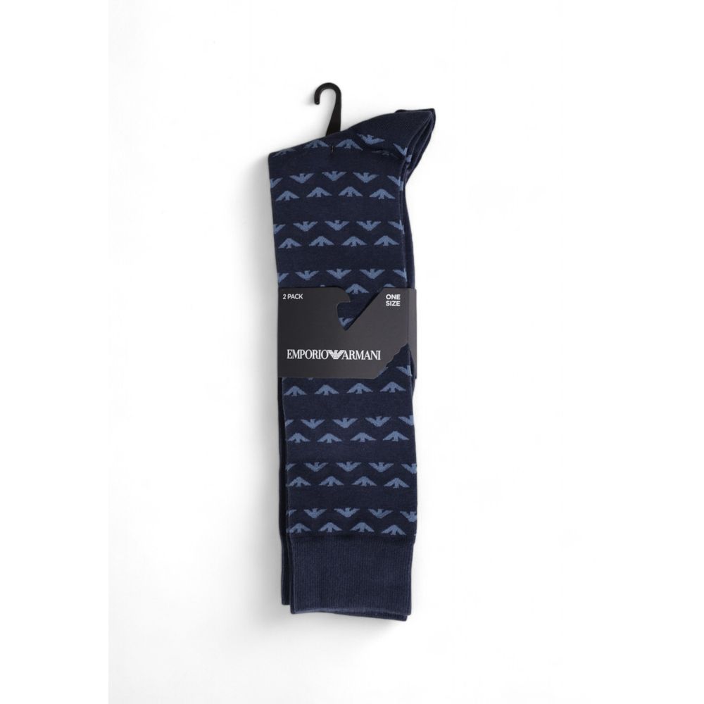 Emporio Armani Underwear Blue Cotton Sock - One Size