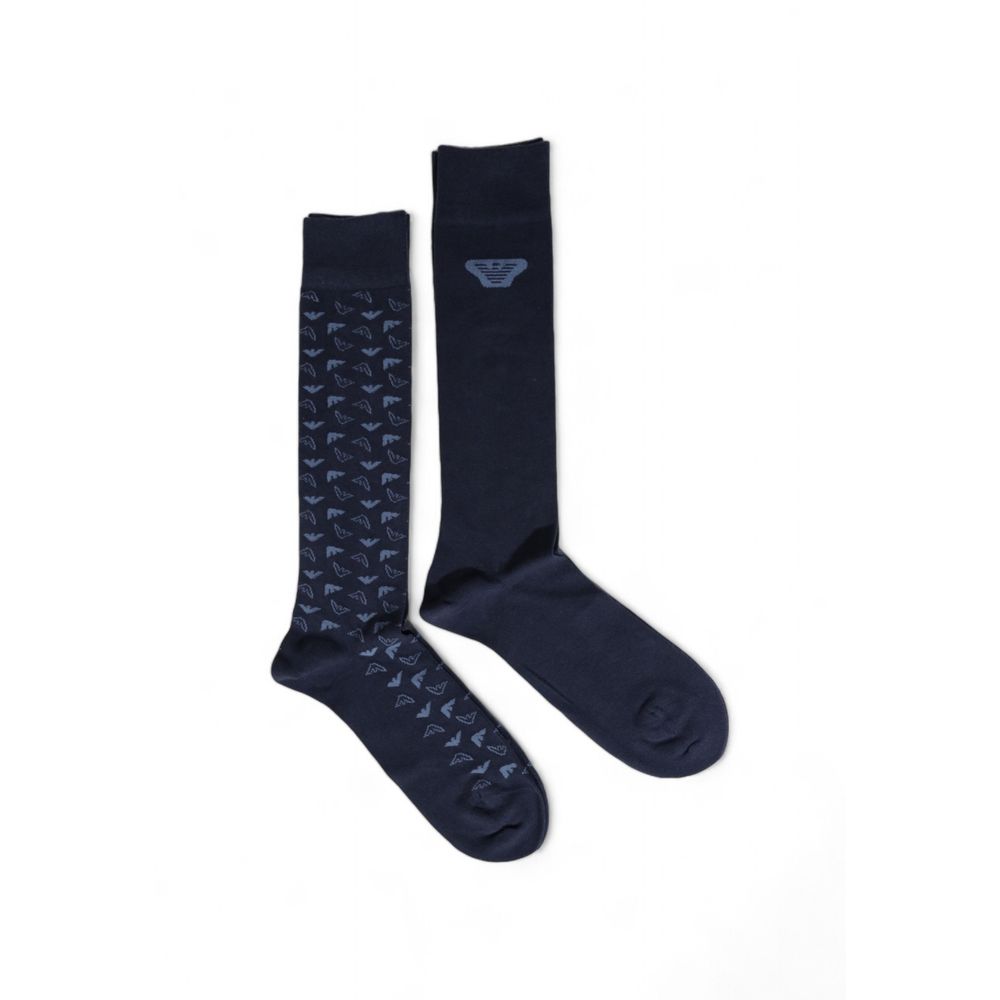 Emporio Armani Underwear Blue Cotton Sock - One Size